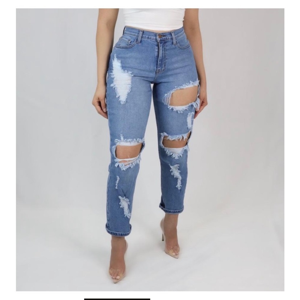 Size 7 distressed jeans